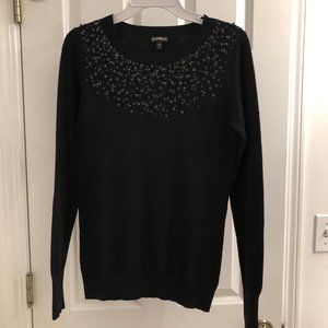 Express Dressy sweater black sparkly size S